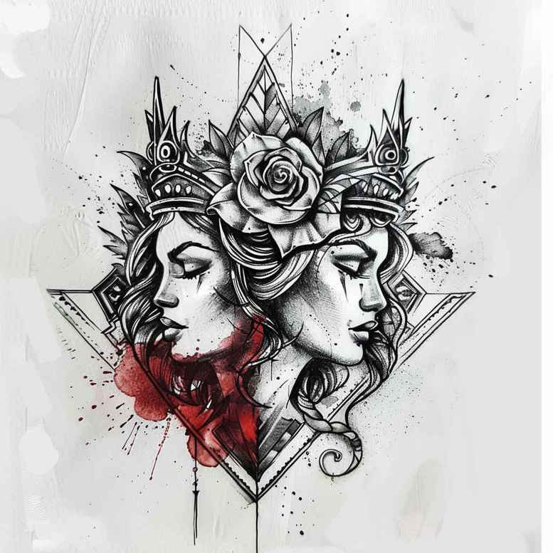 divine-light-goddess – tattoo design ideas free ai generated – neotraditional-enhanced-shading – for-lower-thigh – Gallery: aphrodite-inkby-ai