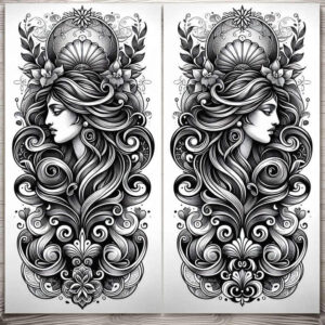 divine-light-goddess – tattoo design ideas free ai generated – surrealism-altered-reality – for-lower-back – Gallery: aphrodite-inkby-ai