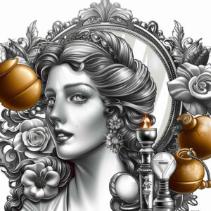 divine-woman – tattoo design ideas free ai generated – neotraditional-rich-shading – for-fingers – Gallery: aphrodite-inkby-ai