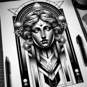 floral-goddess – tattoo design ideas free ai generated – realism-textured-light – for-spine – Gallery: aphrodite-inkby-ai
