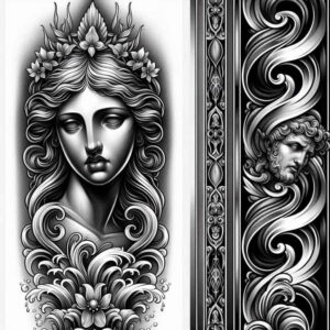 goddess-of-affection – tattoo design ideas free ai generated – realism-realistic-shadowing – for-stomach – Gallery: aphrodite-inkby-ai