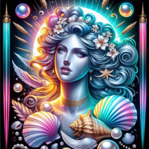 goddess-of-bliss – tattoo design ideas free ai generated – surrealism-mystical – for-forearm – Gallery: aphrodite-inkby-ai
