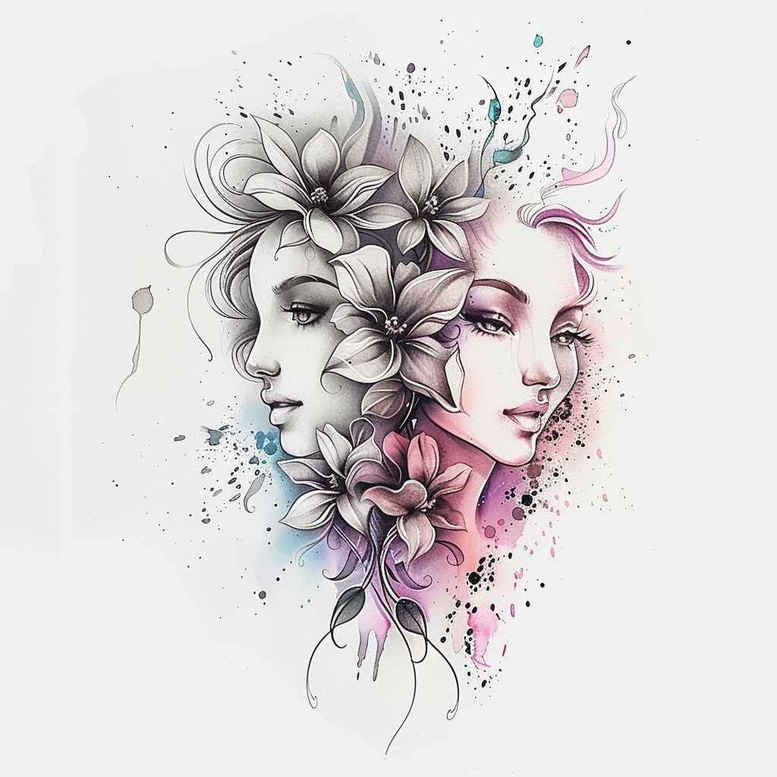 goddess-of-bliss – tattoo design ideas free ai generated – surrealism-phantom-shadows – for-upper-thigh – Gallery: aphrodite-inkby-ai