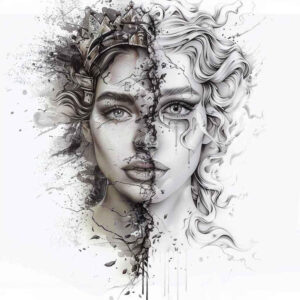 goddess-of-love – tattoo design ideas free ai generated – realism-contrast-ink – for-shoulder – Gallery: aphrodite-inkby-ai