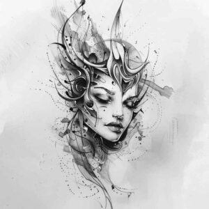 goddess-of-warmth – tattoo design ideas free ai generated – surrealism-esoteric – for-lower-back – Gallery: aphrodite-inkby-ai