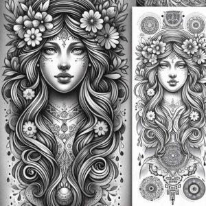 love-goddess – tattoo design ideas free ai generated – realism-transparent-layer – for-wrist – Gallery: aphrodite-inkby-ai