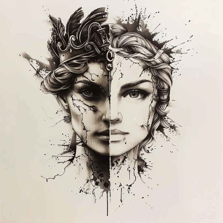 mythological-goddess-of-desire – tattoo design ideas free ai generated – neotraditional-decorative-elements – for-palm – Gallery: aphrodite-inkby-ai