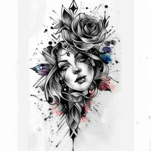 sea-goddess-aphrodite – tattoo design ideas free ai generated – neotraditional-enhanced-shading – for-inner-arm – Gallery: aphrodite-inkby-ai