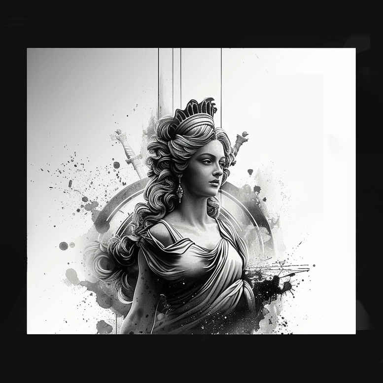 sea-goddess-aphrodite – tattoo design ideas free ai generated – neotraditional-rich-shading – for-back – Gallery: aphrodite-inkby-ai