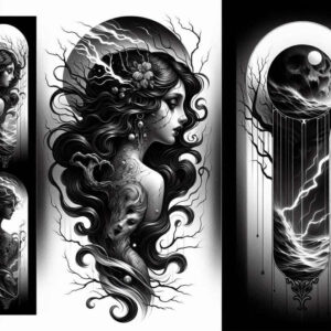 aphrodite tattoo design ideas Surrealism distorted reality celestial for upper chest