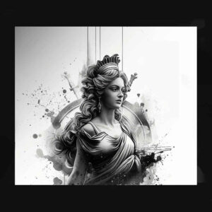 aphrodite tattoo design ideas Realism contrast play charm for upper back