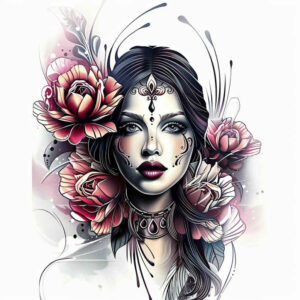 aphrodite tattoo design ideas Surrealism fantastical elements divine beauty for lower thigh