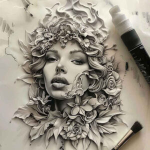 aphrodite tattoo design ideas vivid hues goddess of affection for lower leg