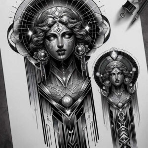 aphrodite tattoo design ideas classic composition goddess of affection for spine