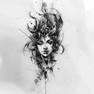 aphrodite tattoo design ideas volume effect goddess of allure for full back