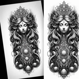 aphrodite tattoo design ideas Surrealism abstract forms goddess of attraction for hip