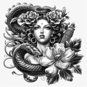 aphrodite tattoo design ideas expressive color goddess of attraction for thigh