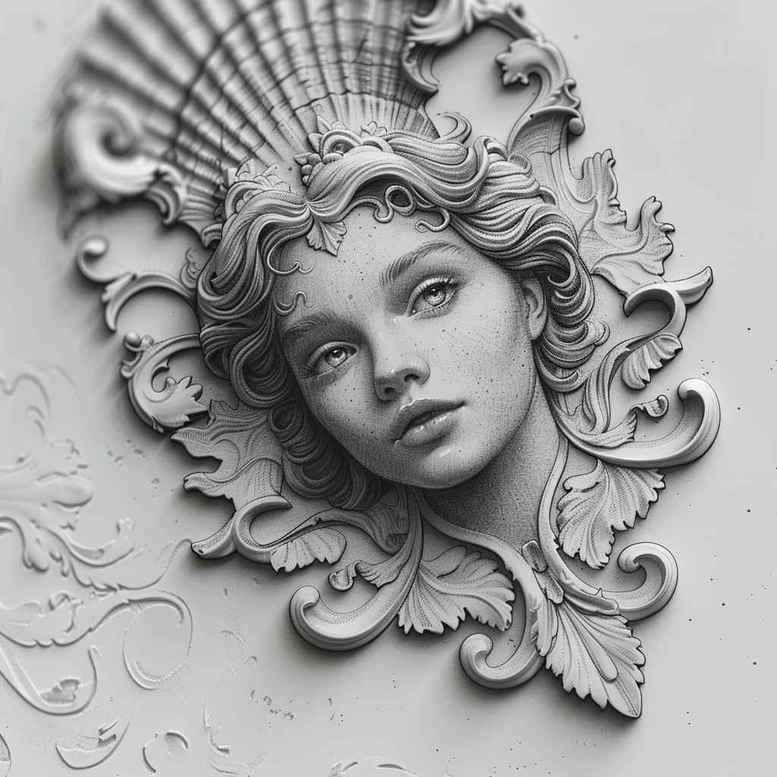 aphrodite tattoo design ideas Realism full detail goddess of beauty for triceps