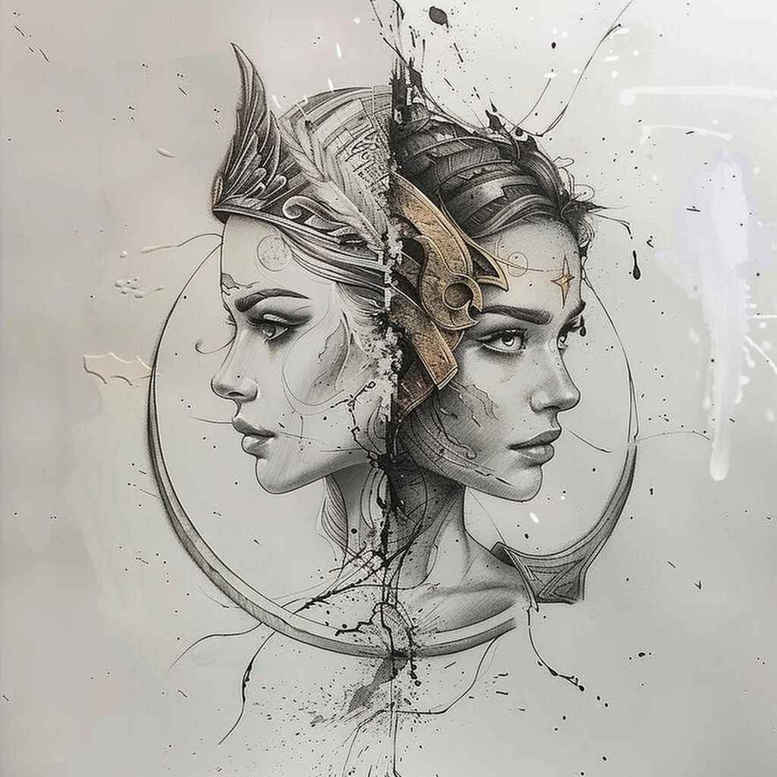 aphrodite tattoo design ideas textured fills goddess of desire for back of neck