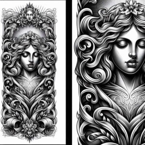 aphrodite tattoo design ideas defined outlines goddess of fertility and love for hand
