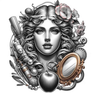 aphrodite tattoo design ideas Realism realistic lighting goddess of passion and desire for foot