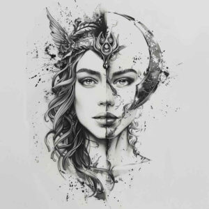 aphrodite tattoo design ideas dynamic composition goddess of passion and desire for lower thigh