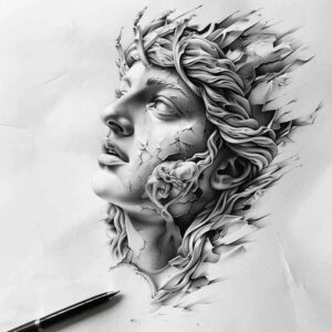 aphrodite tattoo design ideas Realism seamless blend goddess of passion for foot