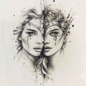 aphrodite tattoo design ideas illustrative style goddess of sensuality for palm