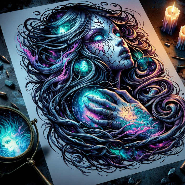aphrodite tattoo design ideas Surrealism hyperreal heart for heel