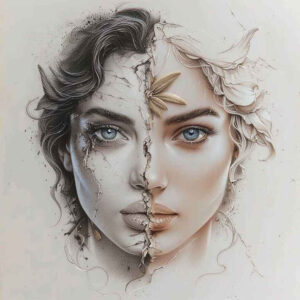 aphrodite-tattoo-designs-ideas-ai-generated--surrealism-melted-shapes-undefined-for-back-of-neck