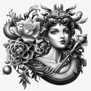 aphrodite-tattoo-designs-ideas-ai-generated--surrealism-vibrant-contrasts-undefined-for-nape