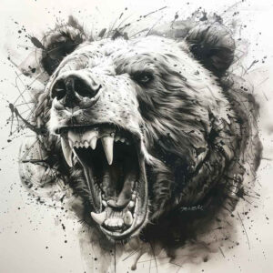 ancient-bear – tattoo design ideas free ai generated – neotraditional-refined-detail – for-back – Gallery: bears-inkby-ai