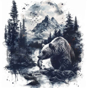 ancient-bear – tattoo design ideas free ai generated – realism-surface-complexity – for-upper-arm – Gallery: bears-inkby-ai