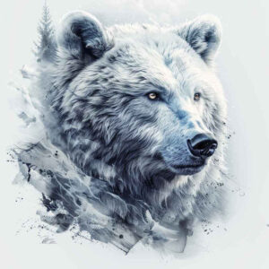 bear-charm – tattoo design ideas free ai generated – neotraditional-dynamic-color – for-thigh – Gallery: bears-inkby-ai