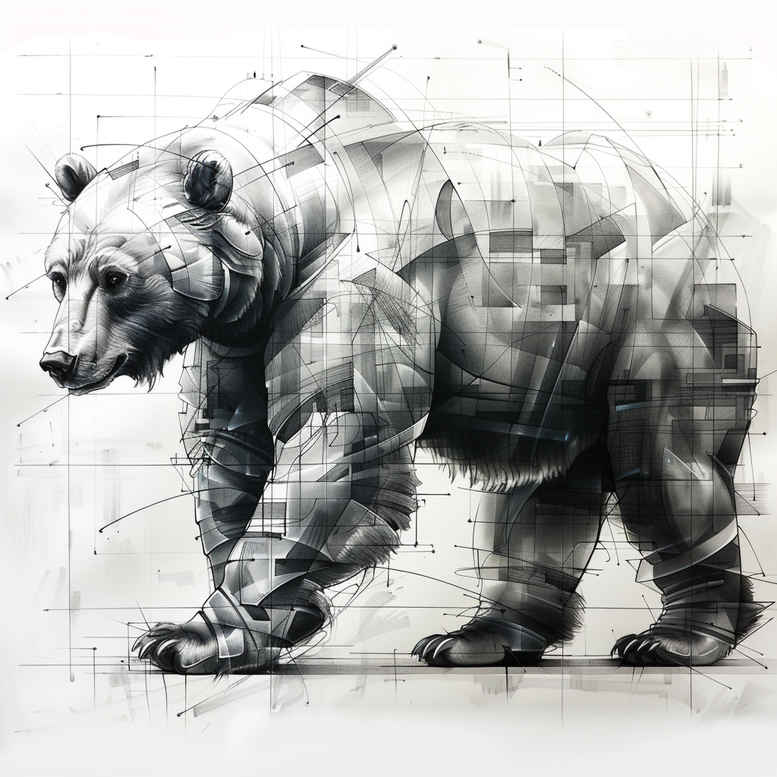 bear-charm – tattoo design ideas free ai generated – surrealism-visual-paradox – for-outer-arm – Gallery: bears-inkby-ai