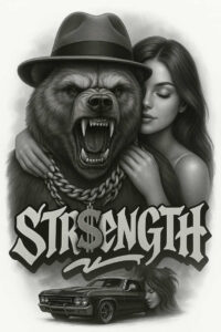 bear-energy – tattoo design ideas free ai generated – surrealism-metamorphosis – for-back – Gallery: bears-inkby-ai