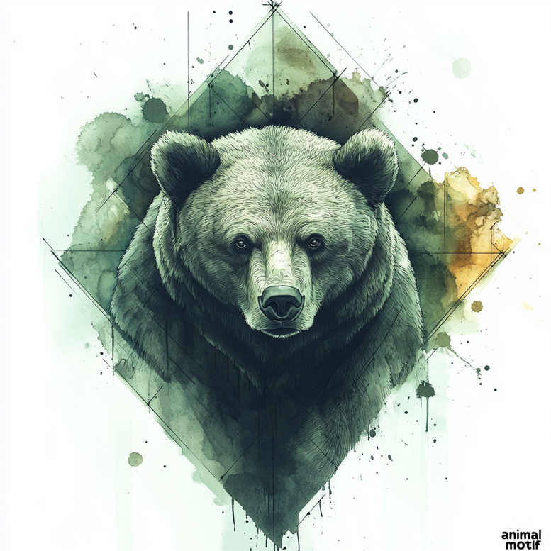 bear-essence – tattoo design ideas free ai generated – neotraditional-rich-shading – for-lower-leg – Gallery: bears-inkby-ai