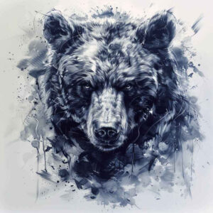 bear-essence – tattoo design ideas free ai generated – realism-photo-ink – for-behind-ear – Gallery: bears-inkby-ai