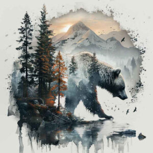 bear-fierce-protector – tattoo design ideas free ai generated – realism-detail-accuracy – for-upper-shoulder – Gallery: bears-inkby-ai