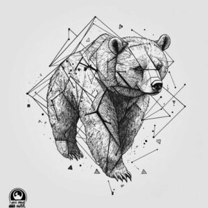 bear-fierce-protector – tattoo design ideas free ai generated – surrealism-abstract-forms – for-lower-arm – Gallery: bears-inkby-ai