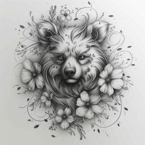 bear – tattoo design ideas free ai generated – realism-realistic-dimension – for-back-of-neck – Gallery: bears-inkby-ai