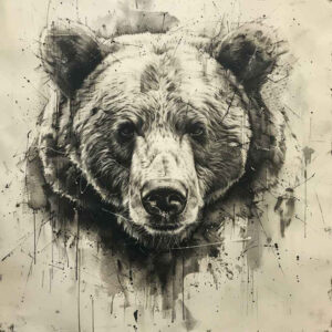 bear – tattoo design ideas free ai generated – surrealism-ambiguous-space – for-knee – Gallery: bears-inkby-ai