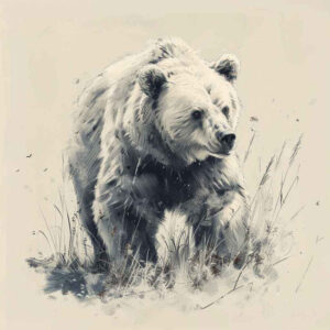 bear-legend – tattoo design ideas free ai generated – neotraditional-dynamic-color – for-lower-chest – Gallery: bears-inkby-ai