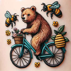 bear-legend – tattoo design ideas free ai generated – surrealism-disorienting – for-foot – Gallery: bears-inkby-ai