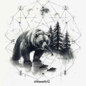 bear-natural-strength – tattoo design ideas free ai generated – surrealism-blurred-boundaries – for-calf – Gallery: bears-inkby-ai