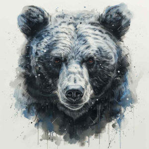bear-primal-power – tattoo design ideas free ai generated – neotraditional-layered-fill – for-full-back – Gallery: bears-inkby-ai