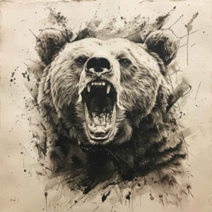 bear-primal-power – tattoo design ideas free ai generated – realism-natural-look – for-upper-chest – Gallery: bears-inkby-ai