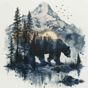 bear-resilience – tattoo design ideas free ai generated – realism-skin-realism – for-elbow – Gallery: bears-inkby-ai