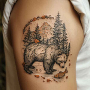 bear-symbol – tattoo design ideas free ai generated – neotraditional-modern-classic – for-upper-shoulder – Gallery: bears-inkby-ai