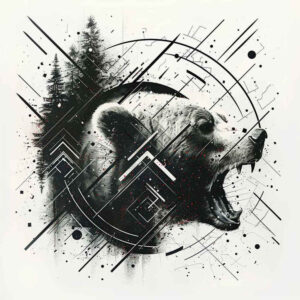 bear-symbol – tattoo design ideas free ai generated – realism-contrast-ink – for-side – Gallery: bears-inkby-ai